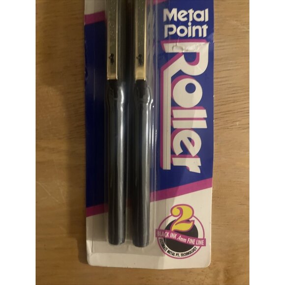 BIC Metal Point Roller Black Ink .4mm Fine Line Smooth Liquid Writing Metal Poin - Picture 5 of 14
